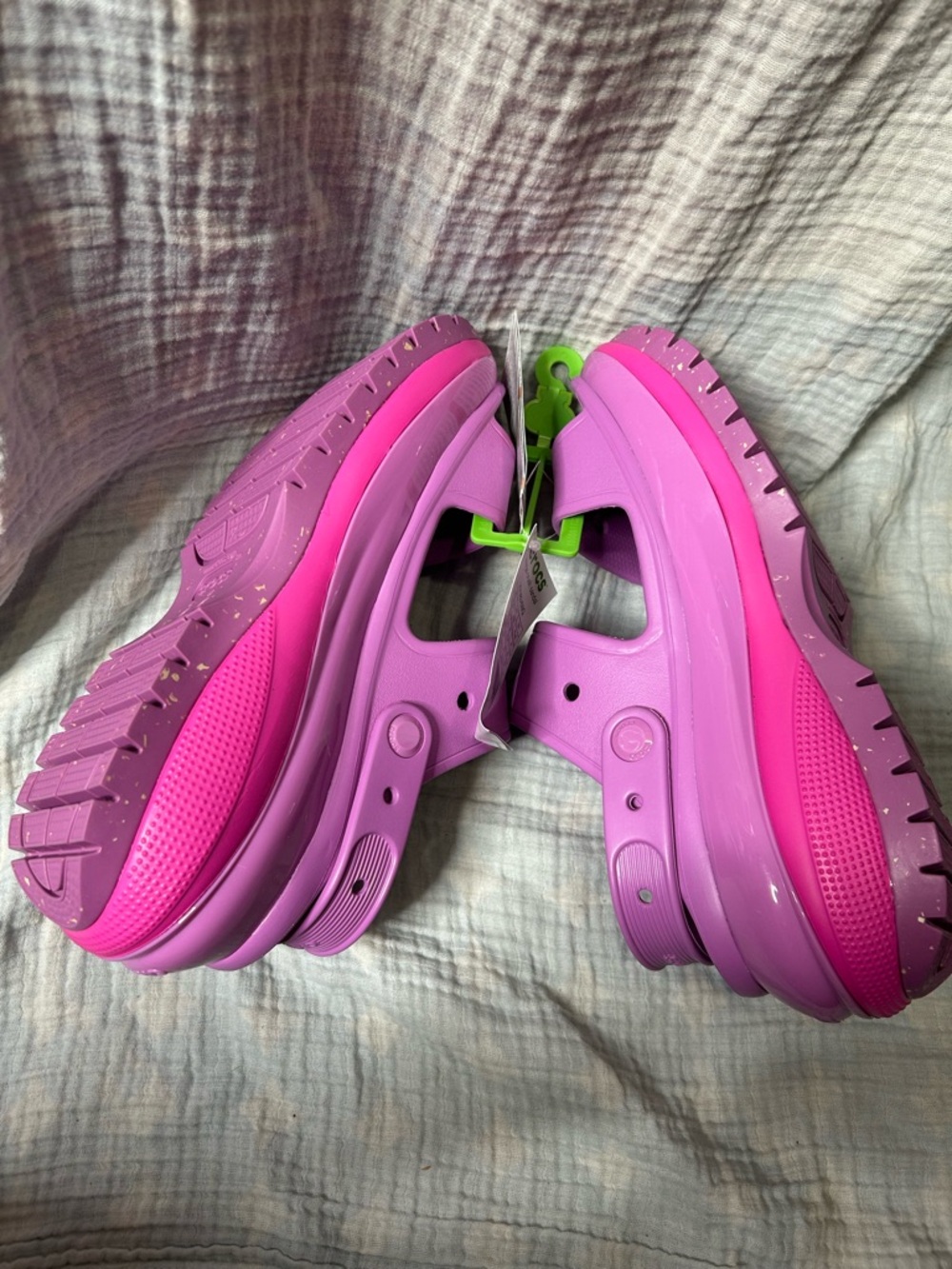Crocs Classic Mega Crush Sandals Purple Pink Clogs W9 M7 - Picture 7 of 7